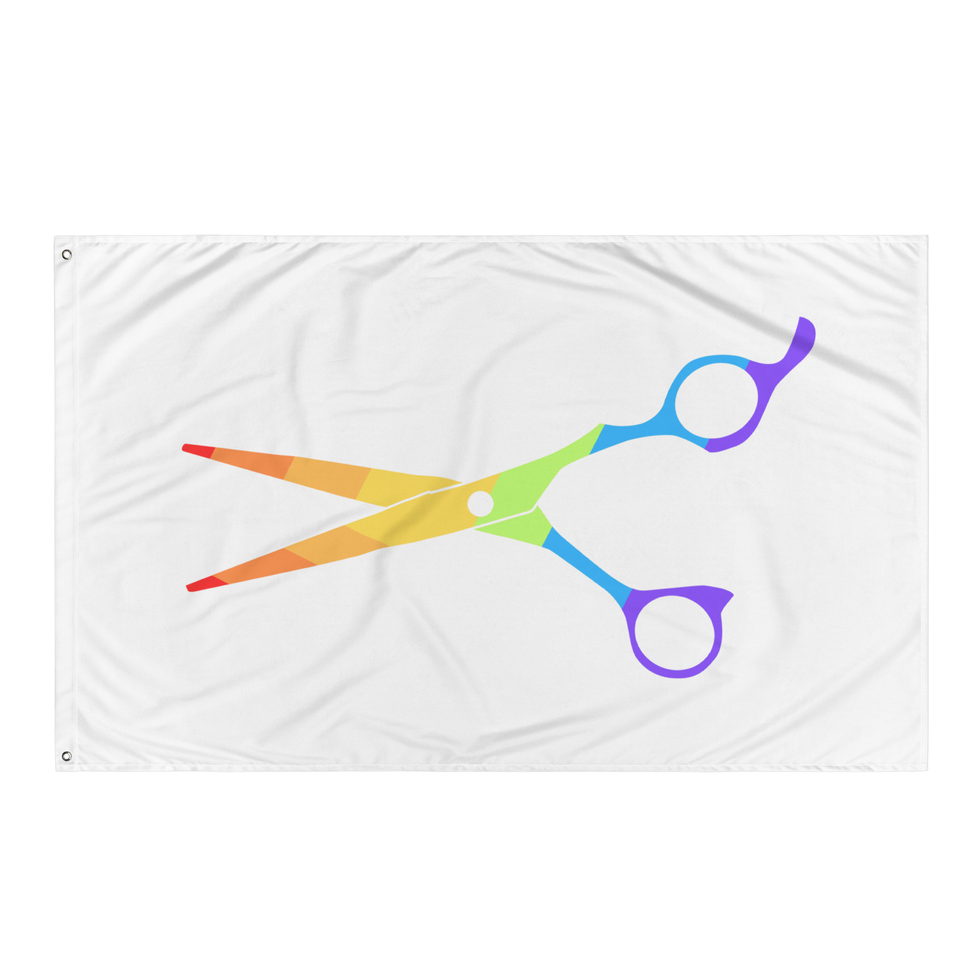 Proud Stylist Rainbow Shears Flag